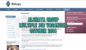 alshaya group jobs october 2014