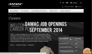 damac job openings dubai 2014