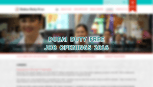 dubai duty free jobs