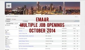 emaar jobs october 2014