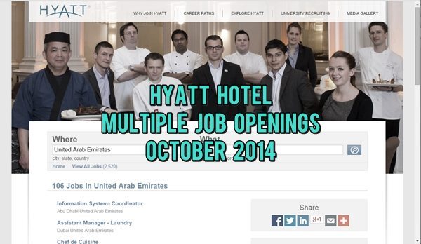 Hyatt UAE Careers October 2014 | Dubai OFW