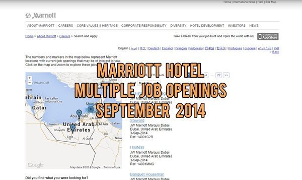 marriott hotel job opportunities september 2014 the ritz carlton job