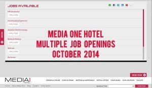 media one hotel careers 2014