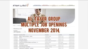 al tayer jobs november 2014