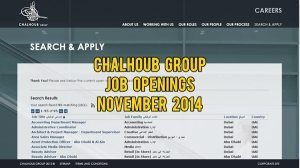 chalhoub group jobs november 2014