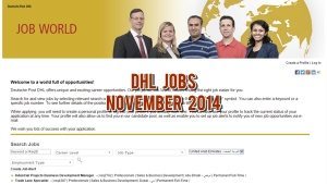 dhl jobs noember 2014