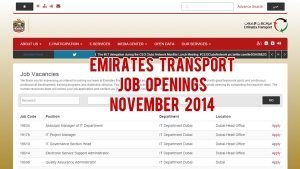 emirates transport jobs november 2014