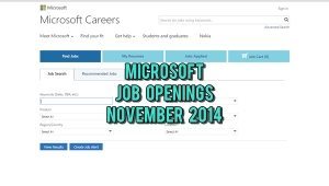 microsoft jobs november 2014