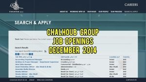 chalhoub group jobs december 2014