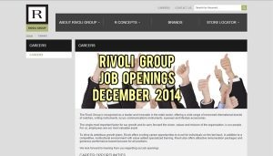 rivoli group careers december 2014