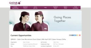 Qatar Airways walk in interview in Dubai