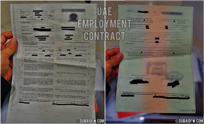 UAE-work contract dubai