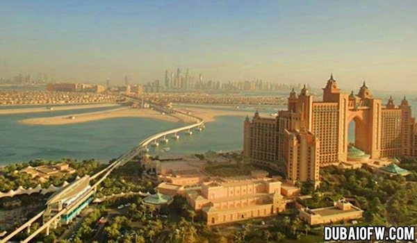 atlantis the palm dubai helicopter view