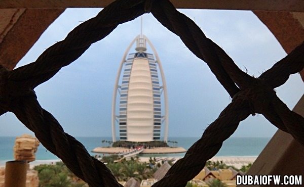 burj al arab view from wild wadi resort