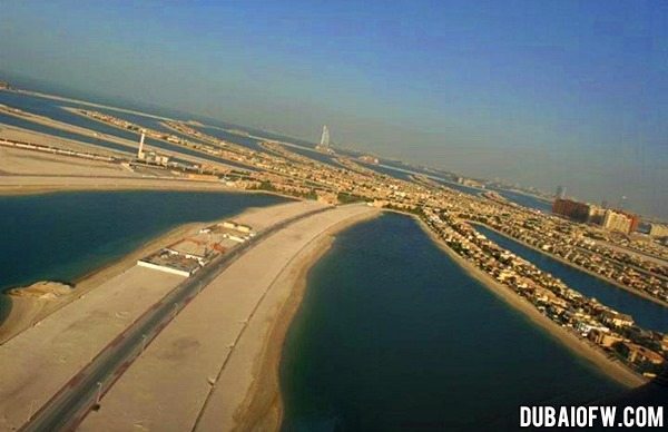 palm jumeirah aerial view