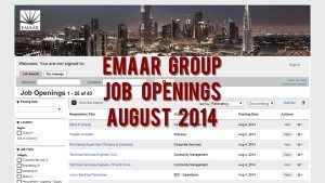 emaar job openings august 2014