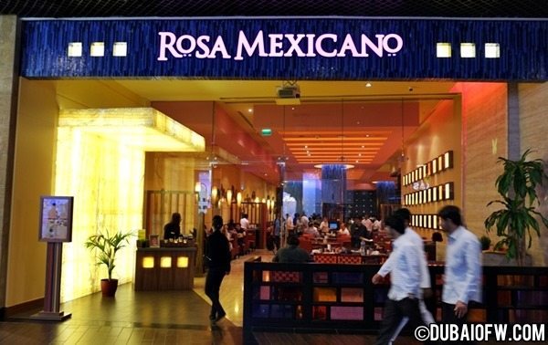 rosa mexicano restaurant dubai mall