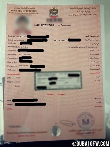 dubai employment visa