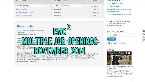 emc jobs november 2014