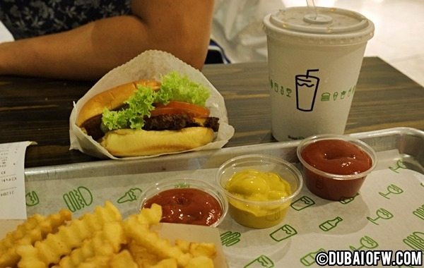 shake shack burger dubai mall