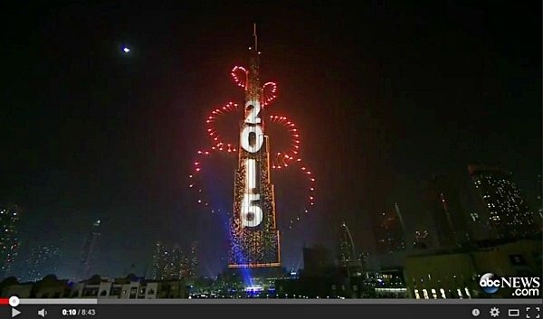 burj khalifa fireworks 2015 new year