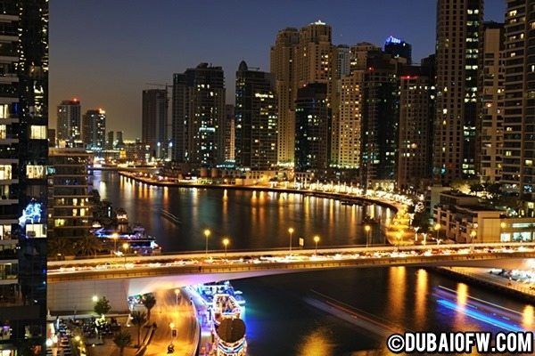 dubai marina night