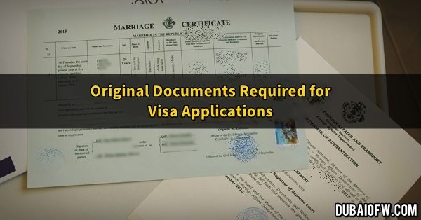 original documents uae visa