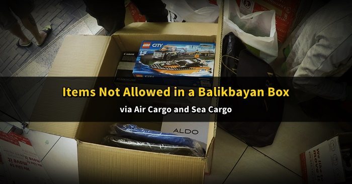 balikbayan box prohibited items