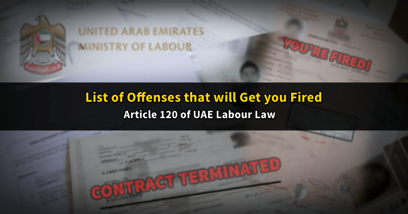 uae labour terminable offenses