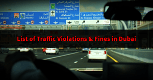 List Of Traffic Driving Violations And Fines By RTA Dubai | Dubai OFW