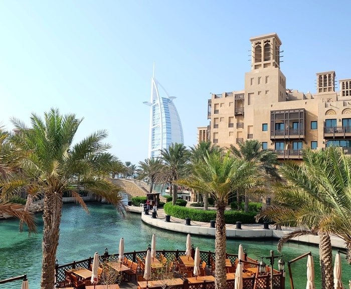 Burj Al Arab view from Souq Madinat