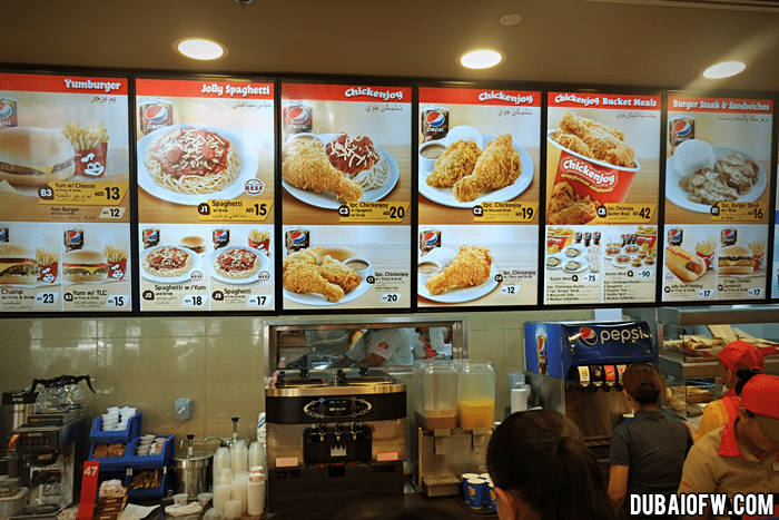 jollibee menu dubai