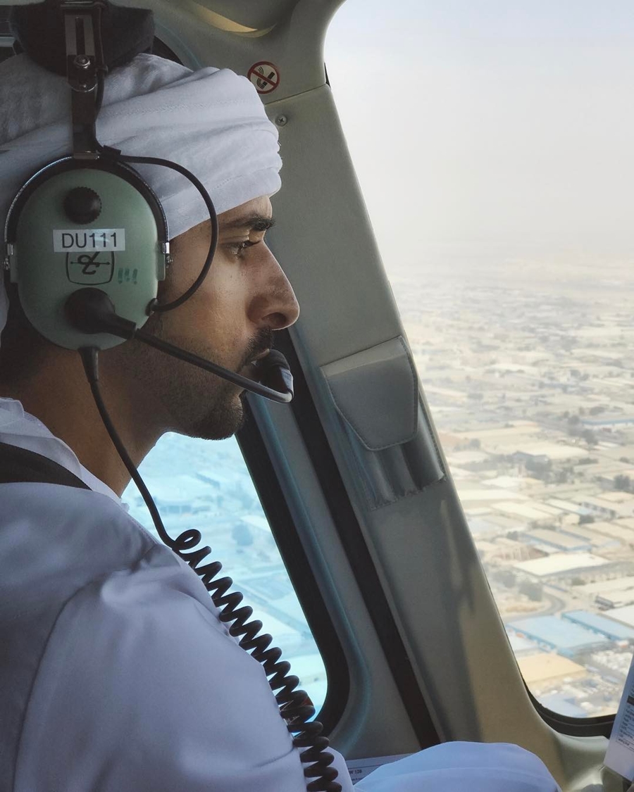 Sheikh Hamdan Chopper Flying