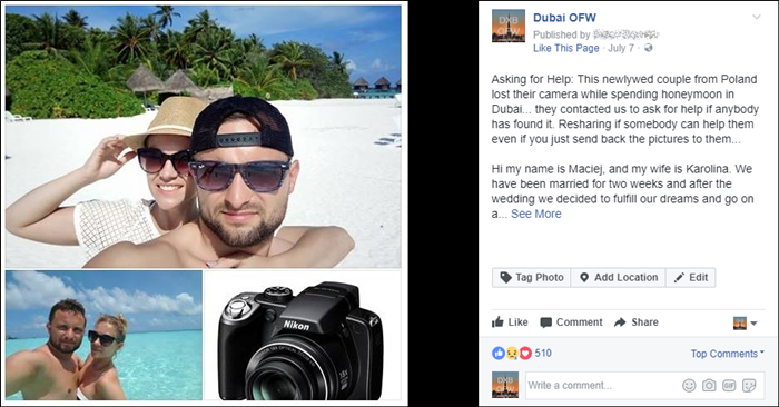 poland couple returned camera dubai