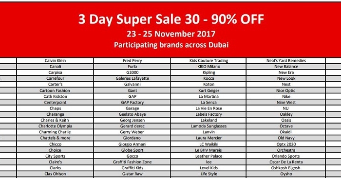 3 Day Citywide Sale 1500 Stores Up To 90 Discount On 23 25 Nov