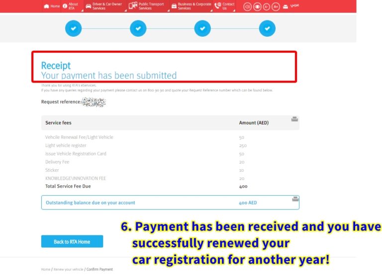 How to Renew RTA Vehicle License Online Dubai OFW