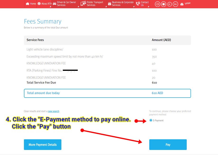 guide to paying dubai traffic fine online