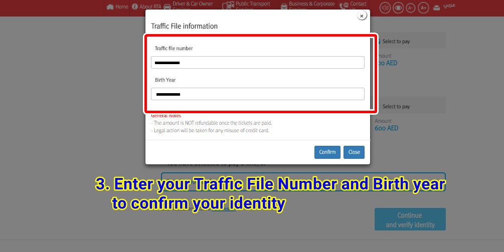 how to pay rta traffic fine online dubai