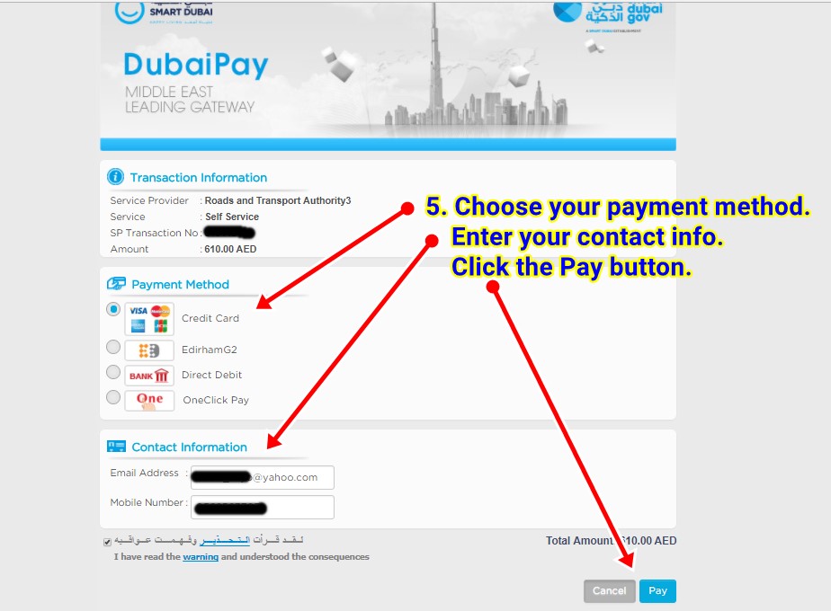 paying your dubai traffic fines online