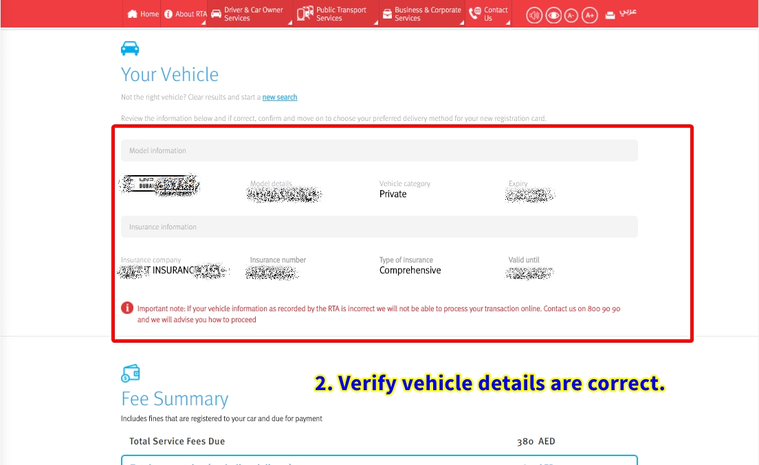 renew vehicle license online dubai