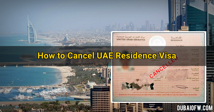 how to cancel uae residence visa