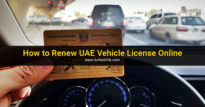 renew uae vehicle license online