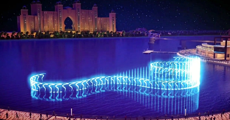 palm jumeirah dancing fountain