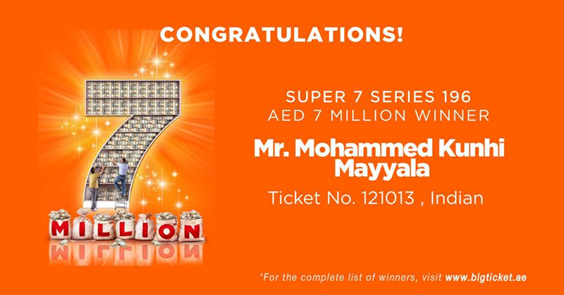 Indian Wins 7 Million Dirhams in Big Ticket Abu Dhabi Raffle