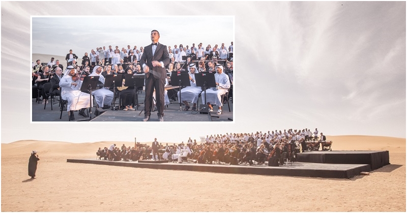 WATCH Multinational Orchestra Performs UAE Anthem in the Desert 4