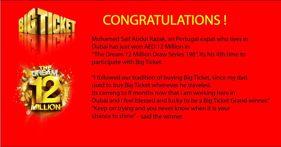 Expat From Portugal Wins Aed 12 Million In Big Ticket Abu Dhabi Raffle Dubai Ofw