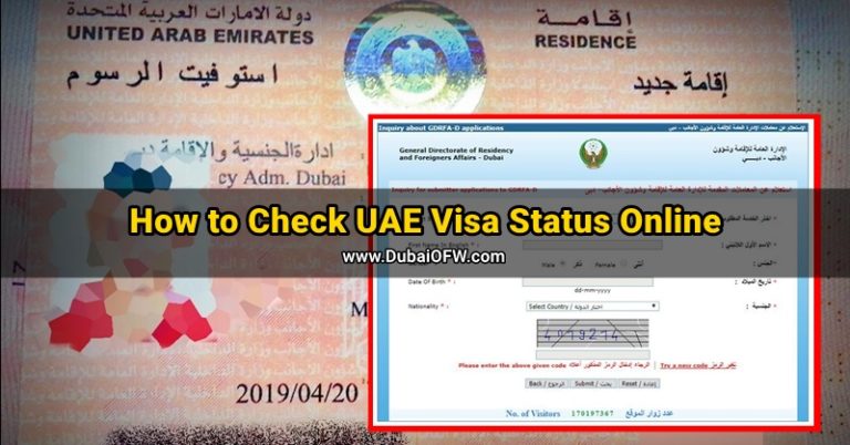 5 Steps How To Check Uae Visa Status Online Dubai Ofw 9585