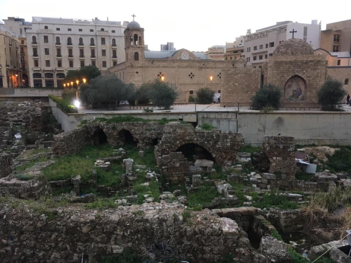 ruins behind Mohamad Al Amin Mosque beirut