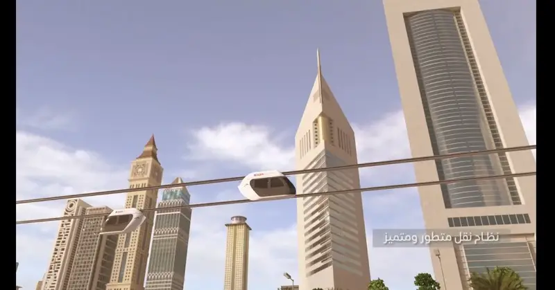 WATCH Futuristic Sky Pods Zoom Over Dubai Landmarks