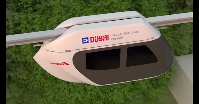 WATCH Futuristic Sky Pods Zoom Over Dubai Landmarks